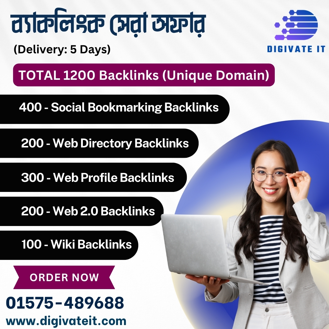 5 Types 1200 Unique Domain High-Quality Backlinks Services