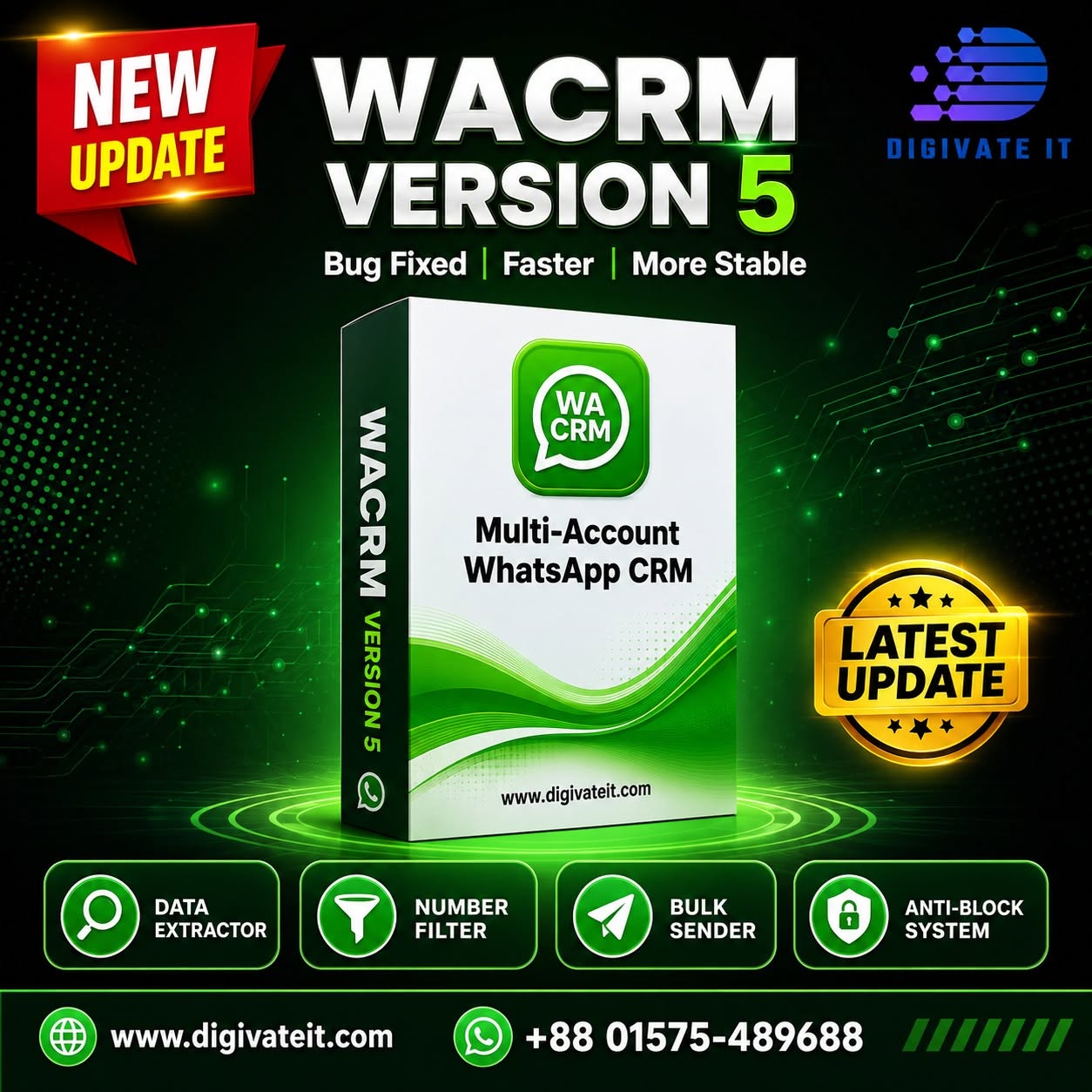 WhatsApp CRM - WaCRM Latest Version 5 with AI Agent preview 2